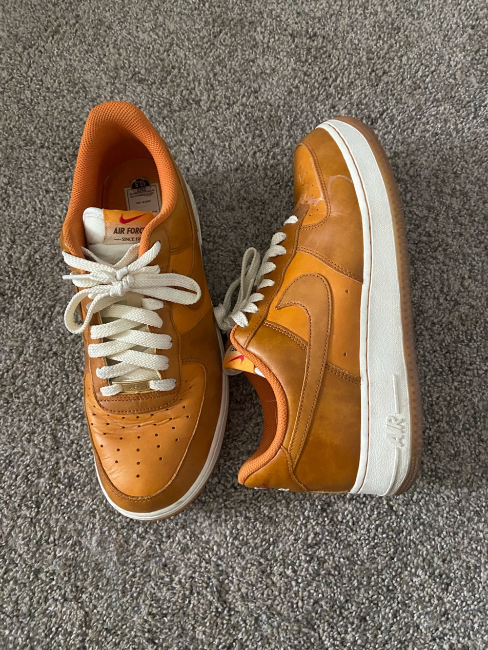 Nike Men’s Air Force 1 Low Sneakers in Orange